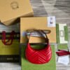 gg Marmont Half Moon Shaped Mini Bag Red For Women, Women’s Bags 8.5in/22cm gg