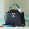 LV Capucines MM Taurillon Black/ Blue For Women, Women’s Bags, Shoulder And Crossbody Bags 12.4in/31.5cm LV 