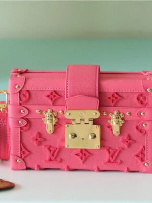 LV Petite Malle Tufted Fluo Pink For Women,  Shoulder And Crossbody Bags 7.9in/20cm LV M20745