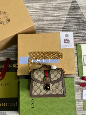 gg Ophidia gg Mini Shoulder Bag Beige For Women, Women’s Bags 6.9in/18cm gg 696180 96IWG 8745