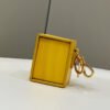 FI Logo Box Keychain Yellow Charm Bag For Woman 8cm/3in