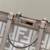 FI X-Tote White canvas FF bag For Woman 41cm/16in 8BH374AKKYF1HZ1