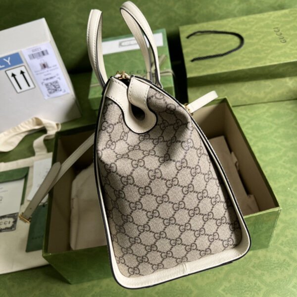 gg Ophidia gg Medium Tote Bag White gg Supreme Canvas For Women 13in/33cm 524537 K05NB 8745