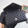 YSSL Envelope Small Bag In Mix Matelass¨¦ Grain De Poudre Black For Women 8.2in/21cm YSL 600195BOW921000