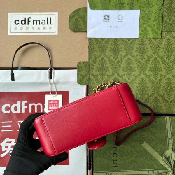 gg Marmont Mini Top Handle Bag Red For Women, Women’s Bags 8.3in/21cm gg ?