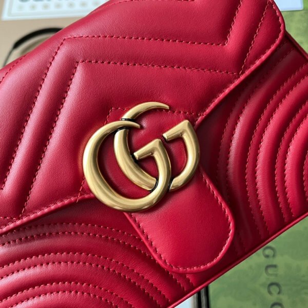 gg Marmont Mini Top Handle Bag Red For Women, Women’s Bags 8.3in/21cm gg ?