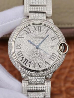 BALLON BLEU DE  WE9009Z3 42MM TW FACTORY SILVER DIAMOND DIAL