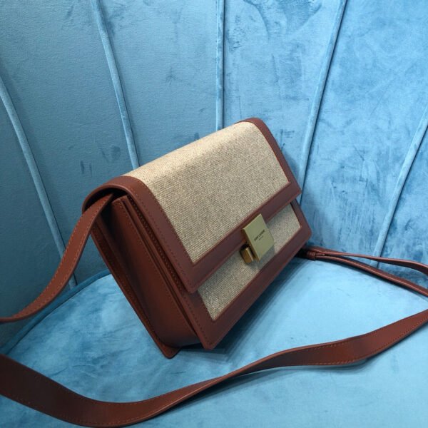 YSSL Le Carr¨¦ Satchel In Canvas And Box Natural Beige & Brick For Women 9in/23cm YSL?