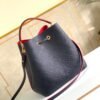 LV NeoNoe MM Bucket Bag Monogram Empreinte Navy Blue/Red For Women, Women¡¯s Handbags, Shoulder And Crossbody Bags 10.2in/26cm LV M45306