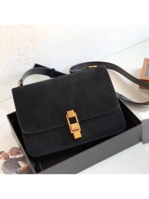 YSSL?Le Carre Satchel Black For Women 9in/23cm YSL