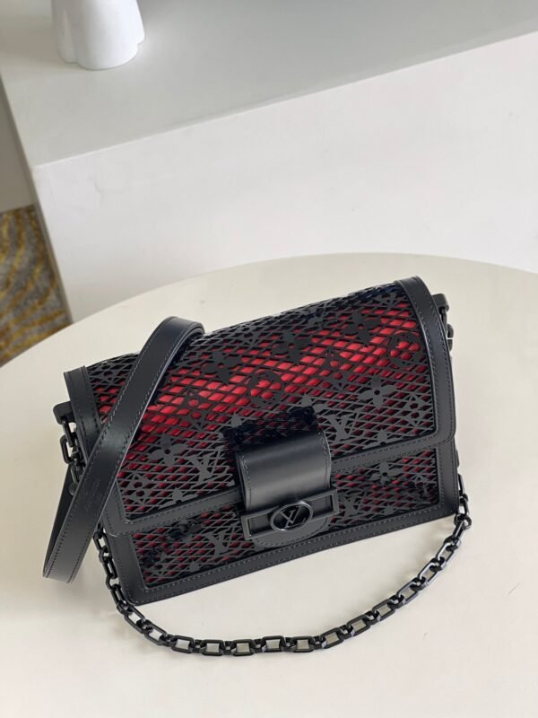 LV Limited Dauphine MM Bags By Nicolas Ghesqui¨¨re With Monogram Lace Black For Women 25cm LV