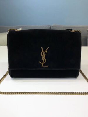 YSSL Kate Medium Reversible Chain Bag Black For Women 28.5in/11.2cm YSL 5538040UD7W1000