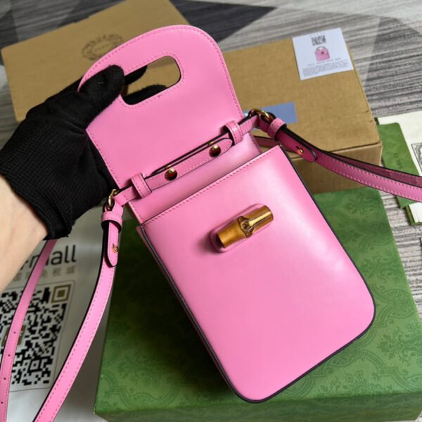gg Bamboo Mini Handbag Pink For Women, Women’s Bags 6.2in/16cm gg 702106 UZY0T 5814