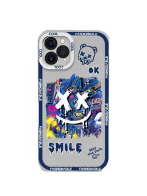 Blue Smile X Bear iPhone Case