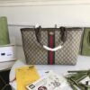 gg Ophidia gg Medium Tote Bag Beige/Ebony gg Supreme Canvas And Brown For Women 15in/38cm 631685 96IWB 8745