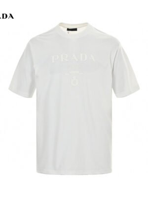 Prada T-Shirt - White with Subtle Branding