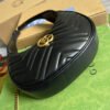 gg Marmont Half Moon Shaped Mini Bag Black For Women, Women’s Bags 8.5in/22cm gg 699514 DTDHT 1000
