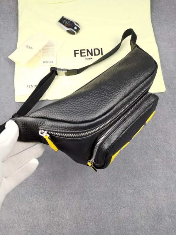 FI Little Monster Belt Bag Black/Yellow For Men, Men’s Bags 7.9in/20cm FF