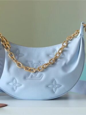 LV Over The Moon Bag Handbags For Women In Bleu Glacier Blue 10.8in/28cm LV M59825