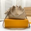 LV Bella Bucket Bag Mahina Galet Grey For Women, Women’s Handbags, Shoulder And Crossbody Bags 7.5in/22cm LV M57201
