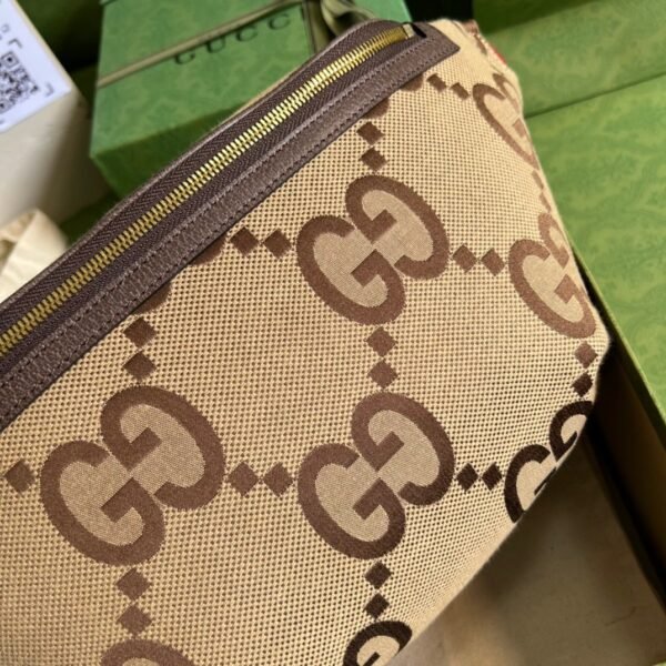 gg Jumbo gg Belt Bag Camel And Ebony Jumbo gg Canvas For Women? 15.3in/39cm gg 696031 UKMDG 2570