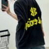 BALENCIAGA LOGO T-SHIRT BLACK YELLOW