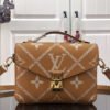 LV Pochette Metis Monogram Empreinte Arizona Brown For Spring,  Shoulder And Crossbody Bags 9.8in/25cm LV M46018