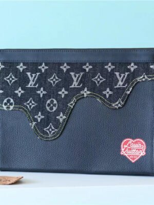 LV Pochette Voyage MM Monogram Drip Black By Nigo For Pre-Spring, Travel Accessories 27cm LV M45961