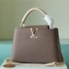 ea10e71d LV Capucines BB Taurillon Smokey Brown Green/ Creme/ Pink For Women, Women’s Bags, Shoulder And Crossbody Bags 10.6in/27cm LV