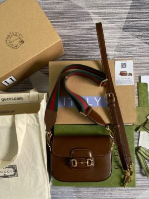 gg Horsebit 1955 gg Mini Bag Red For Women, Women’s Bags 8in/21cm gg