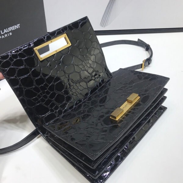 ebbb014e YSSL Cassandra Small Crossbody Bag With Stone Print Black For Women 7.4in/19cm YSL