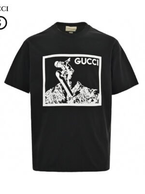 Gucci Snowboarder Graphic Black T-Shirt