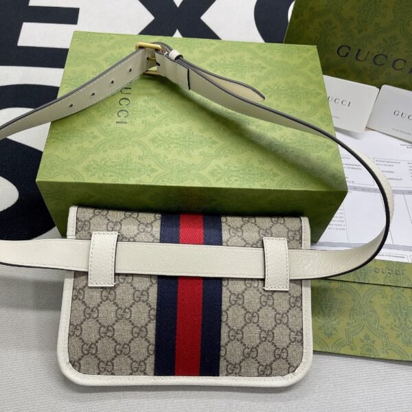 gg Ophidia Belt Bag Beige And Ebony gg Supreme Canvas, A Material With Low Environmental Impact For Men? 8.7in/22cm gg 674081 96IWT 9794