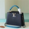 LV Capucines BB Taurillon Black/Blue For Women, Women’s Bags, Shoulder And Crossbody Bags 10.6in/27cm LV