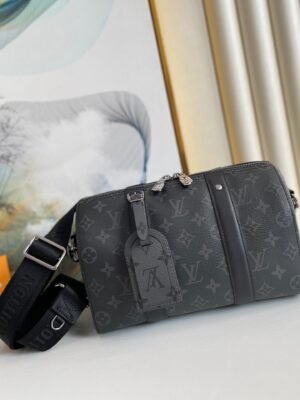 LV City Keepall Monogram Eclipse/Monogram Eclipse Reverse For Men, Bags, Shoulder And Crossbody Bags 10.6in/27cm LV M45936