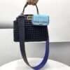 FI Peekaboo Mini Navy Blue Braided Bag For Woman 18cm/7in