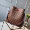 LV NeoNoe MM Bucket Bag Damier Ebene Canvas Cherry Berry For Women,  Shoulder And Crossbody Bags 10.2in/26cm LV N40214