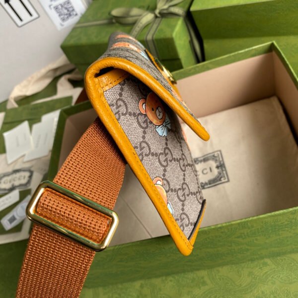 gg Ophidia Belt Bag Beige And Orange gg Supreme Canvas For Women? 8.7in/22cm gg ??