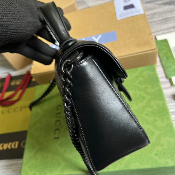 gg Marmont Mini Top Handle Bag Black For Women, Women’s Bags 8.3in/21cm gg ?