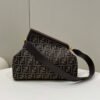 FI First Small Brown Canvas For Women, HandBags, Shoulder And Crossbody Bags 10.2in/26cm FF 8BP129