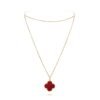 18K Magic Alhambra One Motifs Carnelian Clover Necklace