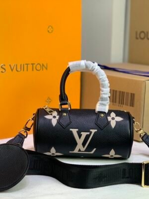 LV Papillon BB Monogram Empreinte Black/Beige For Women,  Shoulder And Crossbody Bags 7.9in/20cm LV M45980
