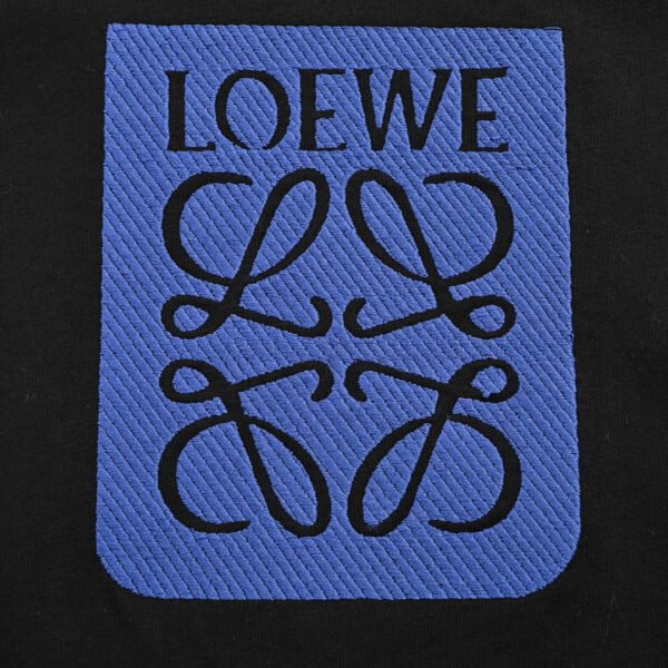 Loewe Black T-Shirt with Blue Pocket