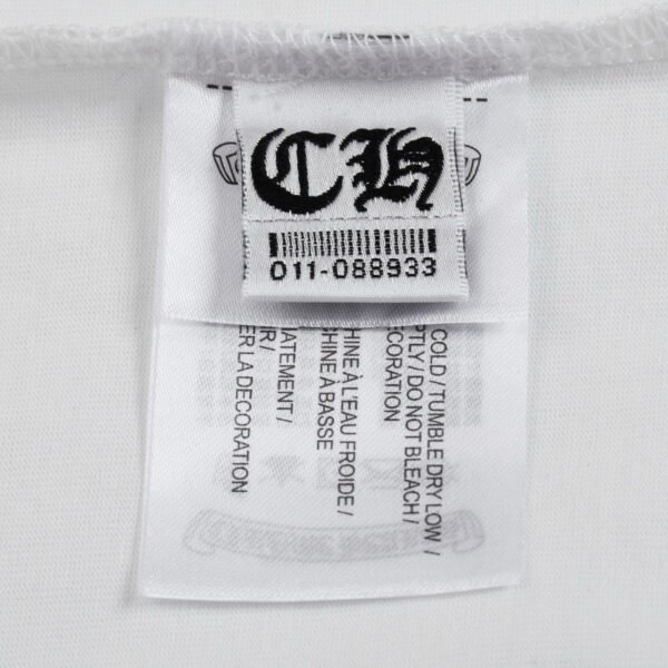 f167d662 CHROME HEARTS BLACK CROSS T-SHIRT WHITE