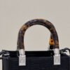 FI Mini Sunshine Shopper Black Bag For Woman 18cm/7in