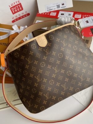 LV Delightful PM Monogram Canvas Natural For Women,  Shoulder Bags 33cm LV M40352