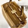 FI Peekaboo Mini Light Brown Braided Bag For Woman 18cm/7in