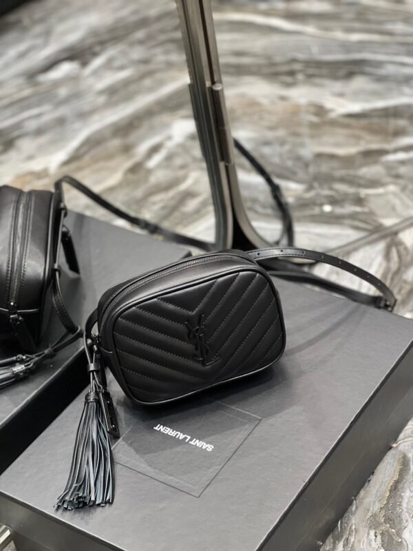 YSSL Lou Belt Bag Black In Matelass¨¦ Black Metal Hardware For Women 6.1in/15cm YSL 534817DV7081000