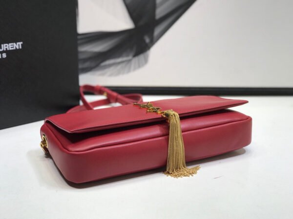 YSSL Kate Tassel Small Shoulder Bag Red For Women 10.2in/26cm YSL?