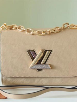 LV Twist MM Epi Beige For Women,  Shoulder And Crossbody Bags 9.1in/23cm LV